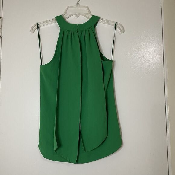 Trina Turk Green halter sleeveless flowy blouse top size XS - Picture 5 of 6